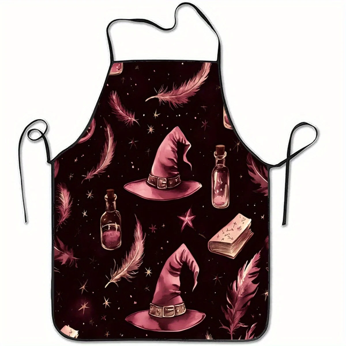 Kitchen Witch Baking - Delantal sin mangas con estampado de