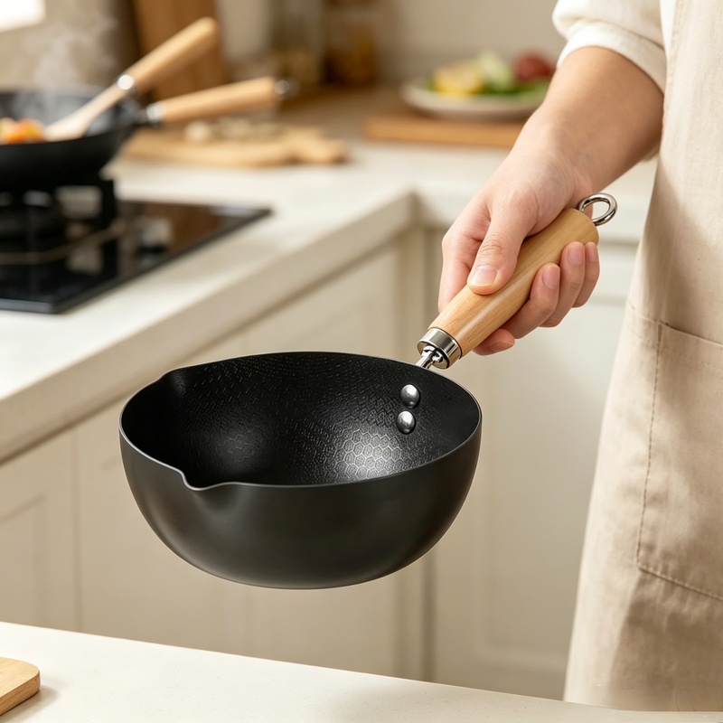 Kitchen Baking Store - Wok de Hierro Pequeño con Fondo