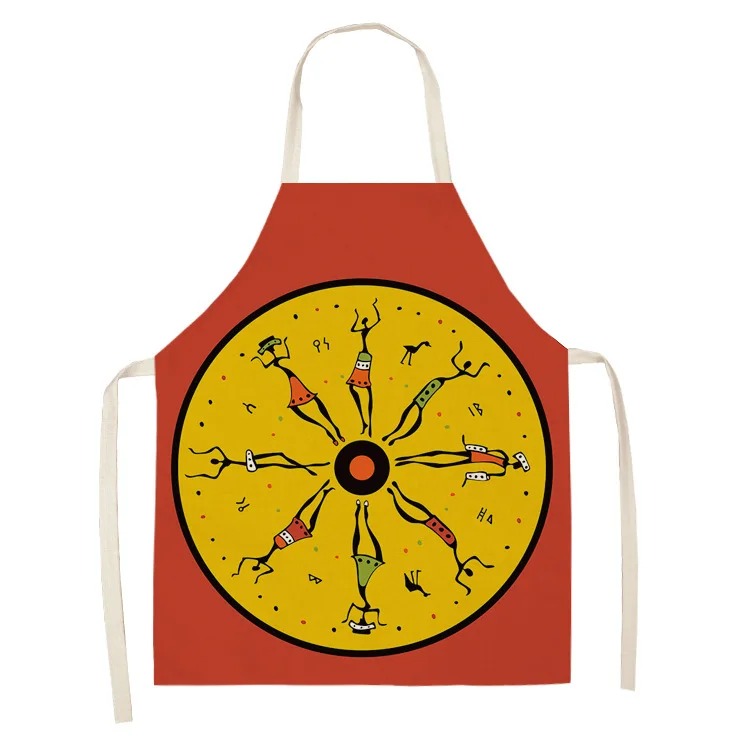 Kitchen Baking Drawing - Delantal de algodón y lino con