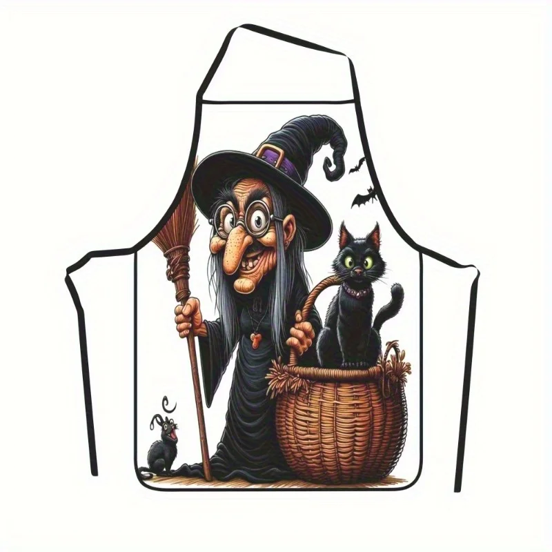 Kitchen Witch Baking - Delantal de Chef de poliéster ajustable