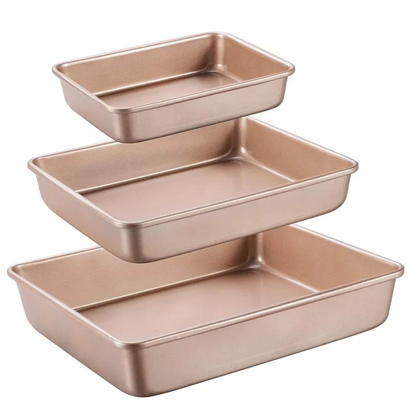 Springform Pan Set - Bandeja para hornear dorada de acero