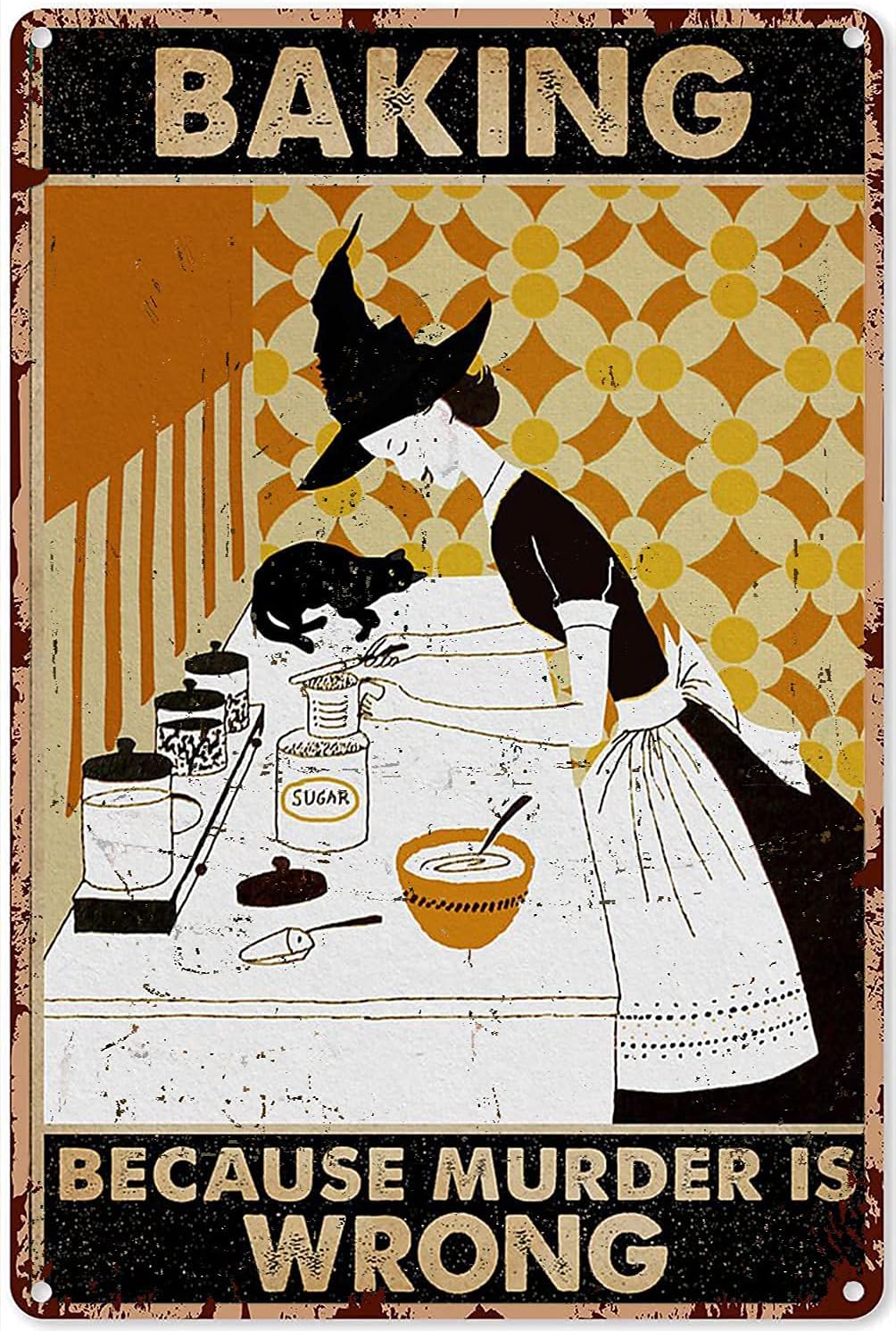 Letrero de metal vintage chic  - Kitchen Witch Baking reseña y precio