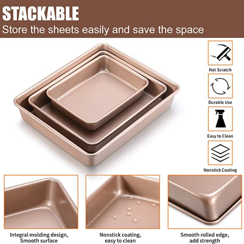 Bandeja para hornear dorada de - Springform Pan Set reseña y precio